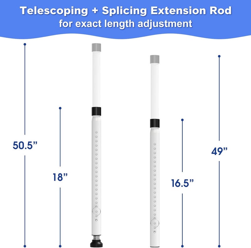 DEROFIT Sliding Door Security Bar,16 to 51 Inch Inside Sliding Patio Door Window Security Bar Stopper, Adjustable Window Locks Security Bars for Home Apartment Security, Sliding Glass Door Lock Hardware - Image 3